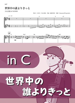 Sekaiju no Dare Yori Kitto ( inC ) - Miho Nakayama &amp; WANDS by Kaname@Popstudio