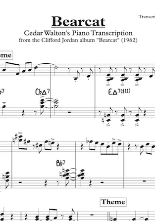 Bearcat - Clifford Jordan (Cedar Walton/Full Transcription/Solo and Comping/Analysis/Reference MIDI) by A Certain Keyboardist | Professional Transcription