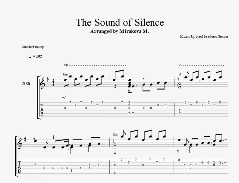 The Sound of Silence - Simon &amp; Garfunkel by Marina Mirakova