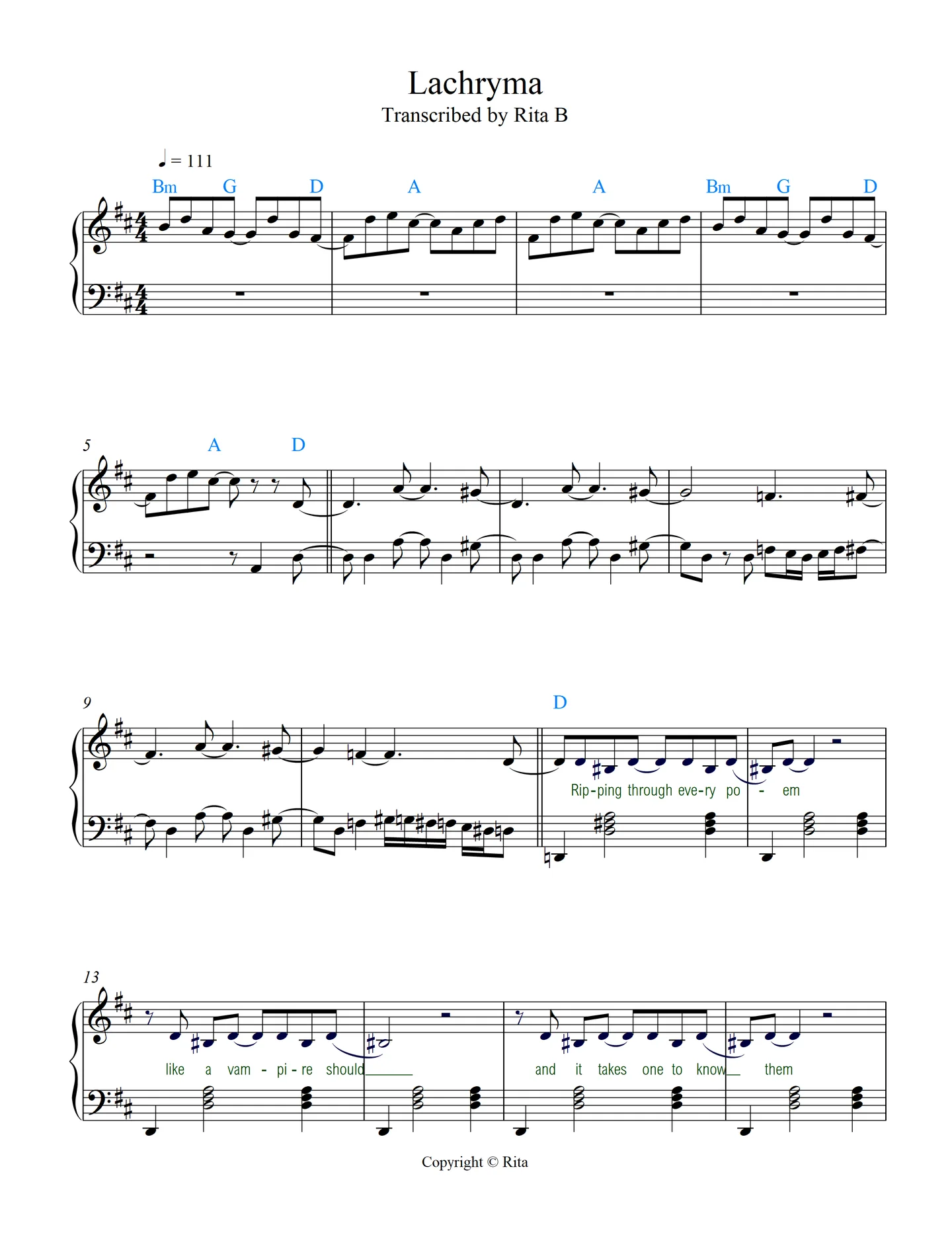 Lachryma - Ghost (2 pdfs) by Rita B