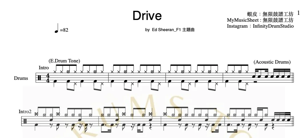 Drive - Ed Sheeran (From F1 the Movie) by infinitydrums