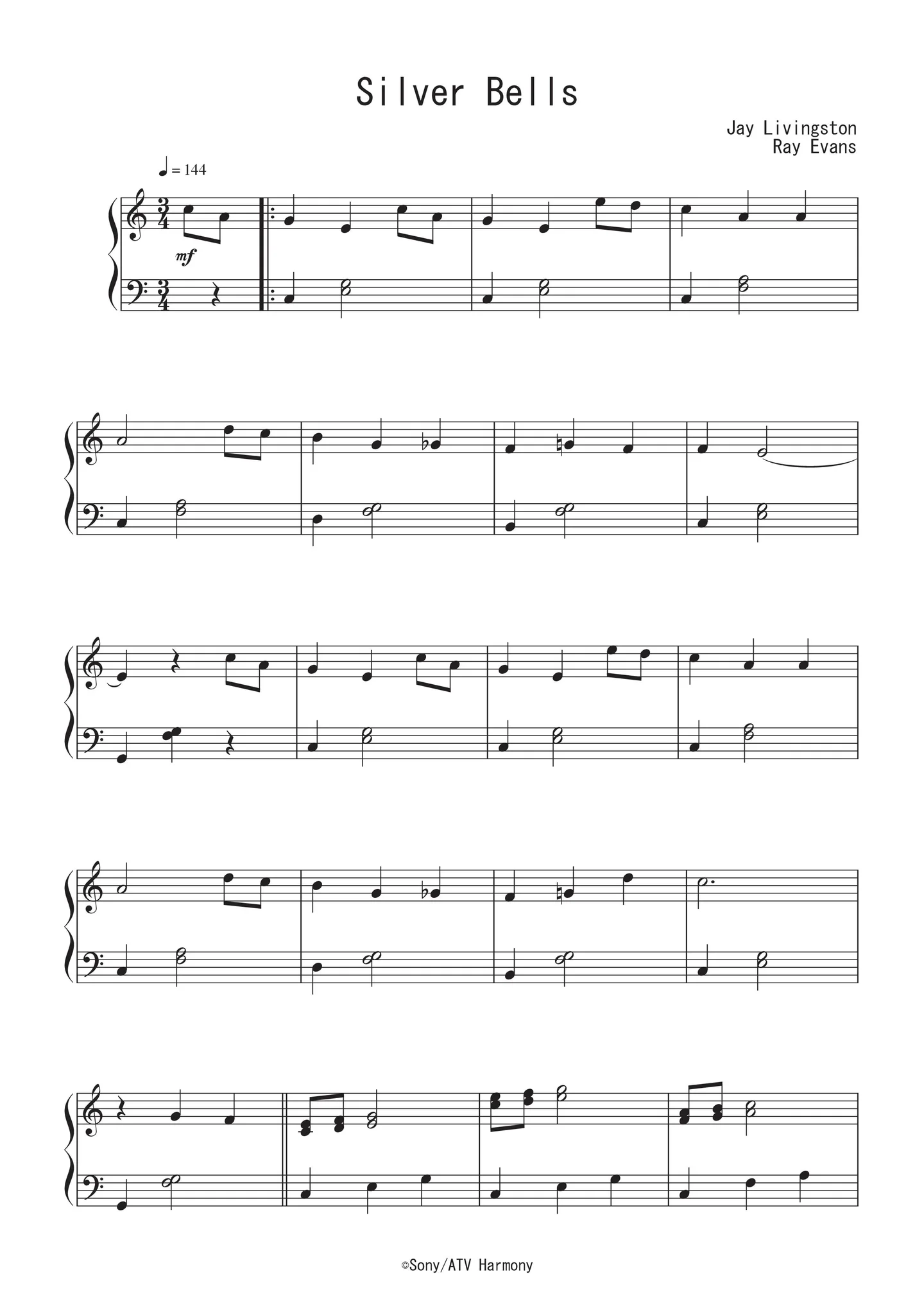 Silver Bells - Evans/Livingston by Peony