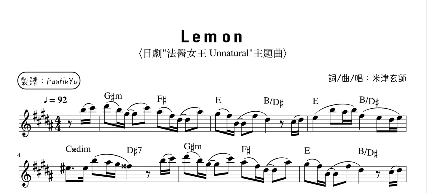 |Lemon| - 米津玄師 (日劇" Unnatural") by FantinYu