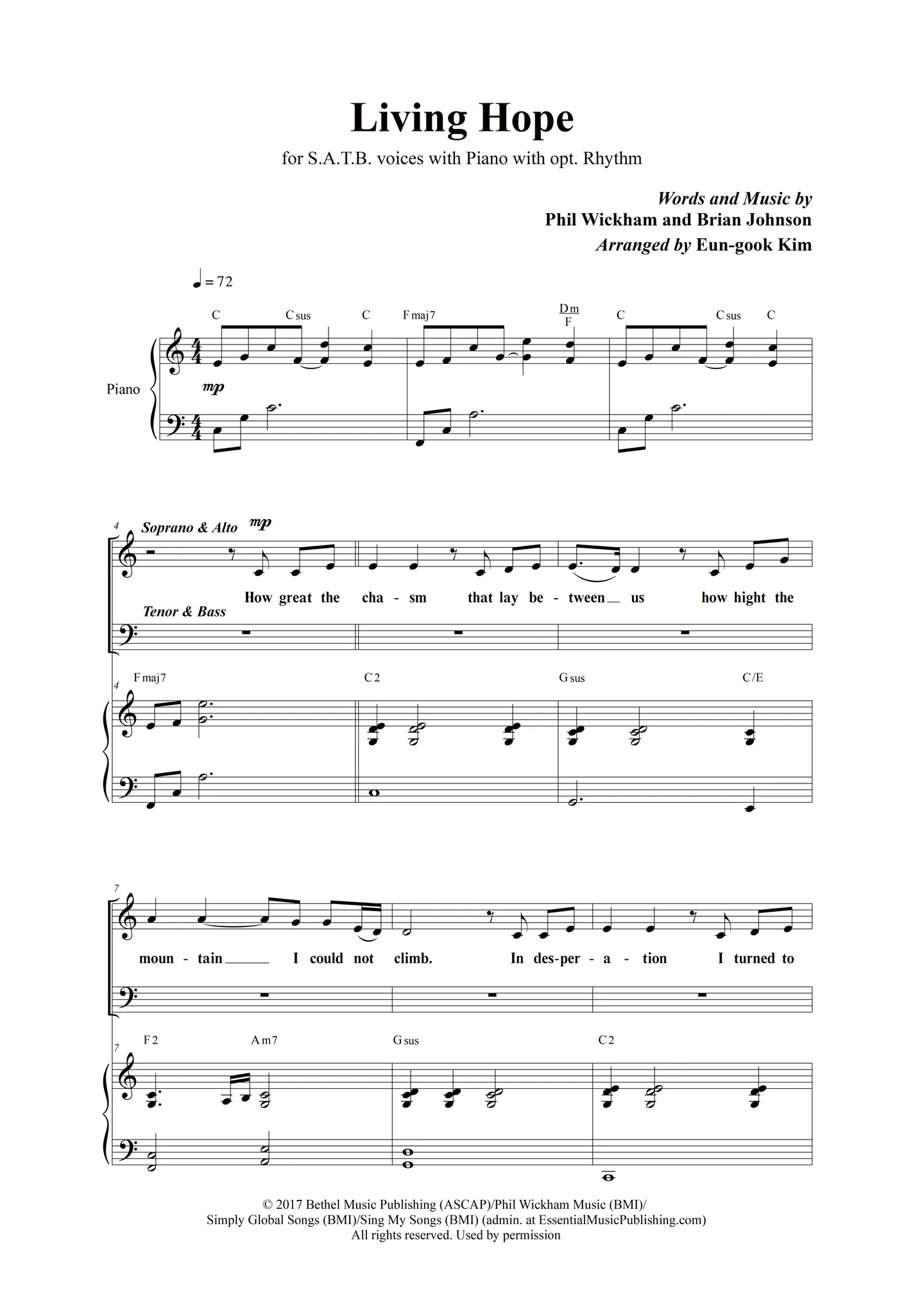 Living Hope - Phil Wickham (SATB Choir) by Grace Music