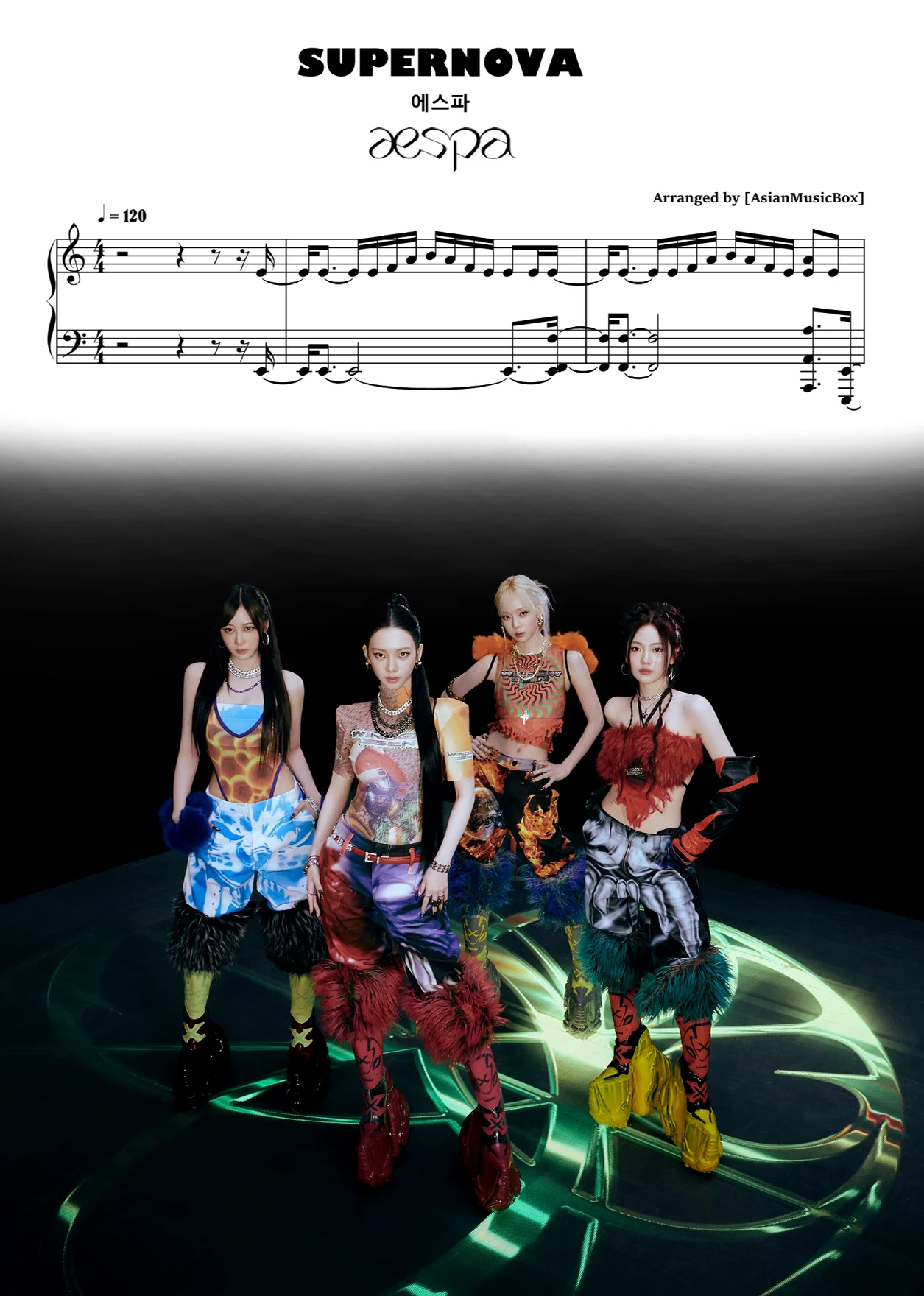 Supernova (Sheet, MIDI, MultiTracks &amp; WAV) - aespa by AsianMusicBox