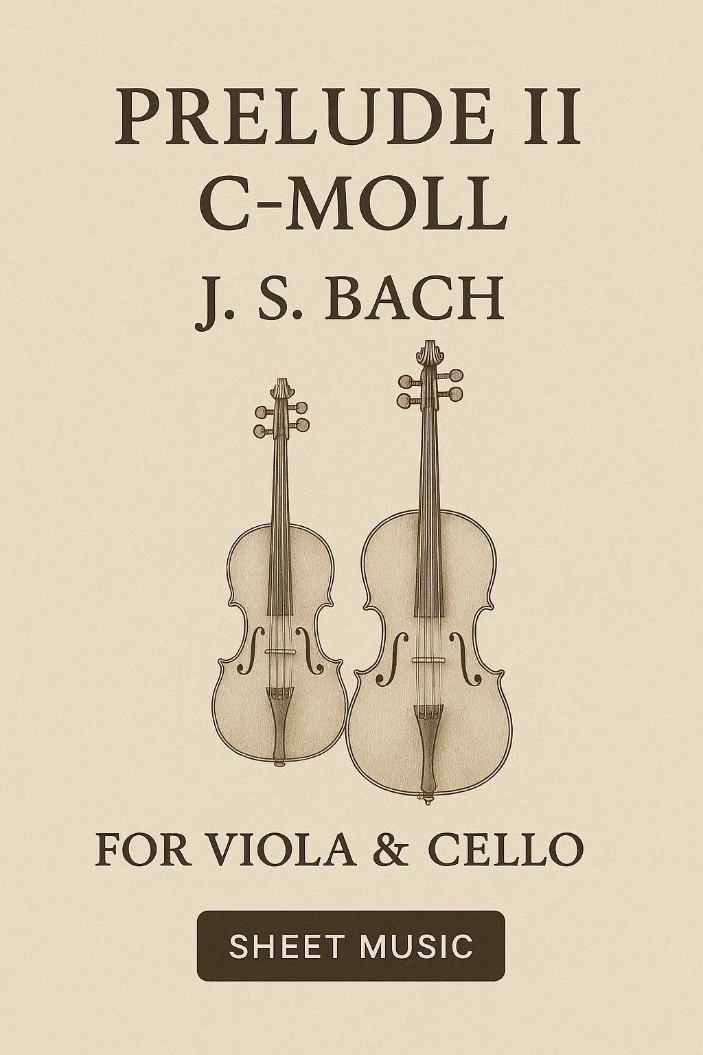Prelude II c-moll from The Well-Tempered Clavier Book I - J. S. Bach (arr. for Viola &amp; Cello) by Xlomeg