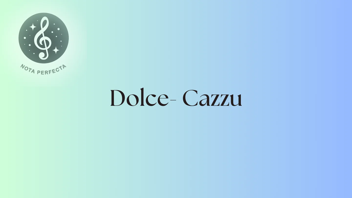 Dolce - Cazzu ((Vocal/Letra/Acordes)) by Rebeca Benítez