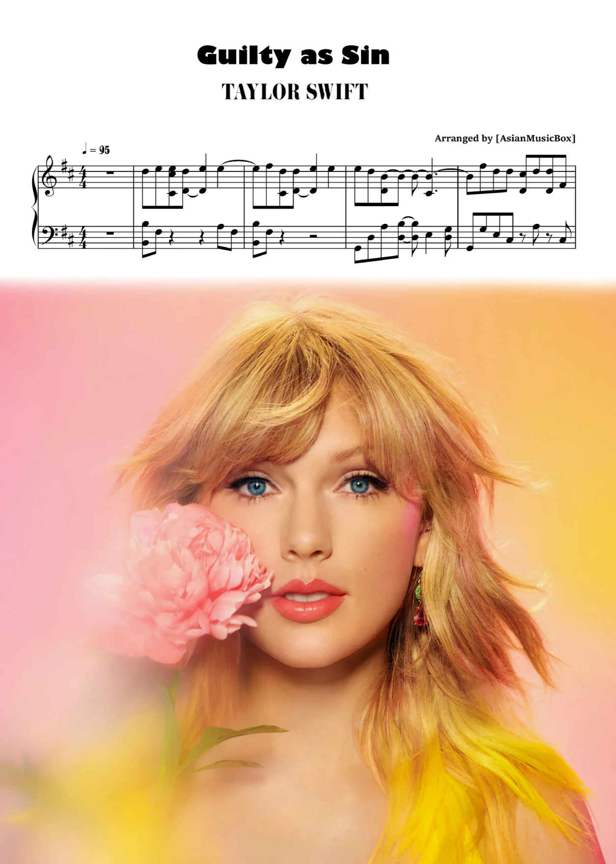 Guilty as Sin? (Sheet, MIDI, MultiTracks &amp; WAV) - Taylor Swift by AsianMusicBox