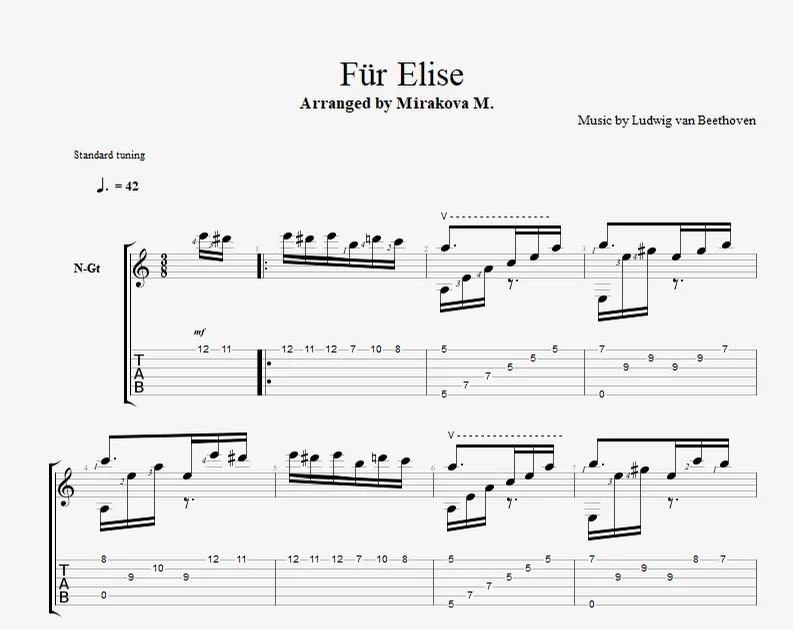 Fur Elise - Beethoven by Marina Mirakova