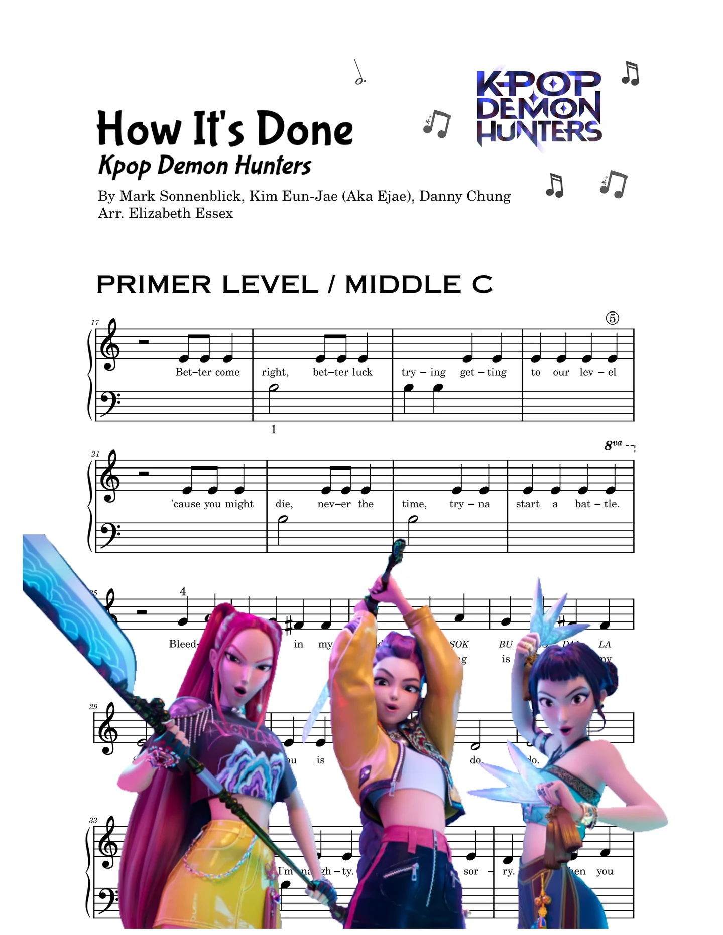 How It's Done - Mark Sonnenblick, Kim Eun-Jae (Aka Ejae), Danny Chung (Primer level - middle C position - extended edition) by Elizabeth Essex