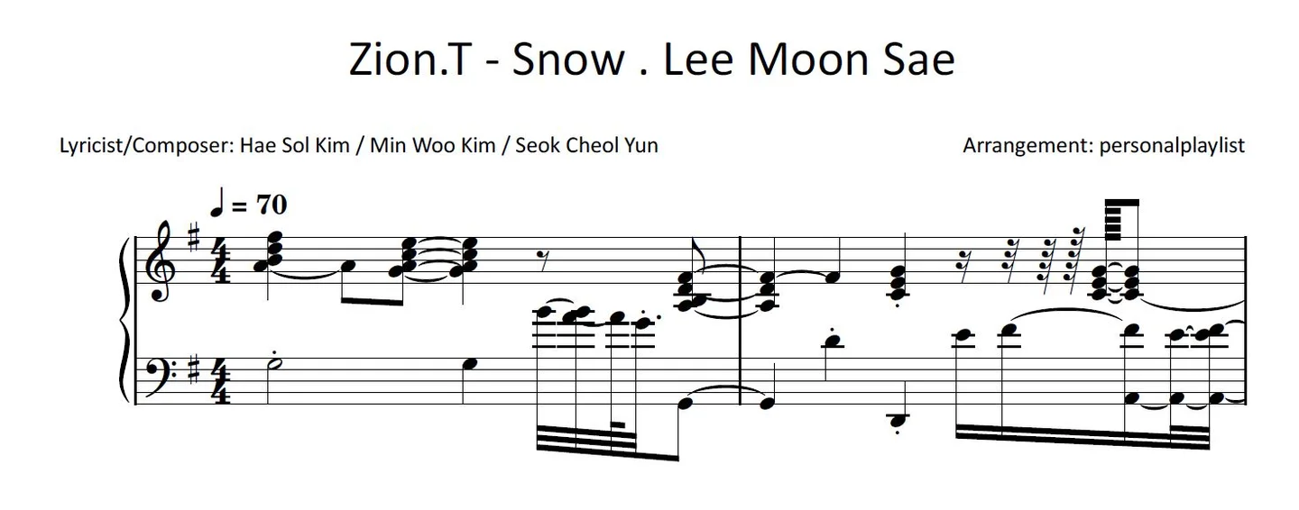 Snow ft. Lee Moon Sae - Zion.T by personalplaylist