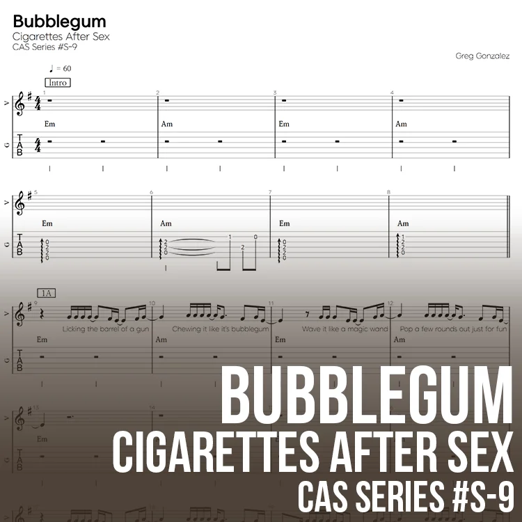 Bubblegum - Cigarettes After Sex by 기타선생