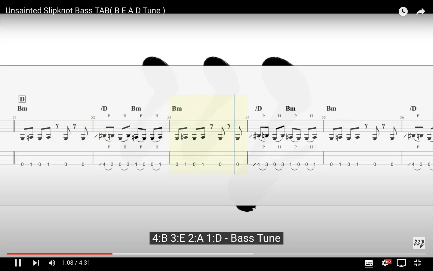 Unsainted - Slipknot (Bass TAB) by Mars TABs