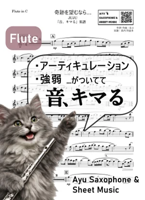 奇跡を望むなら... - JUJU (【音、キマる】Flute) by Ayu Saxophone & Sheet Music