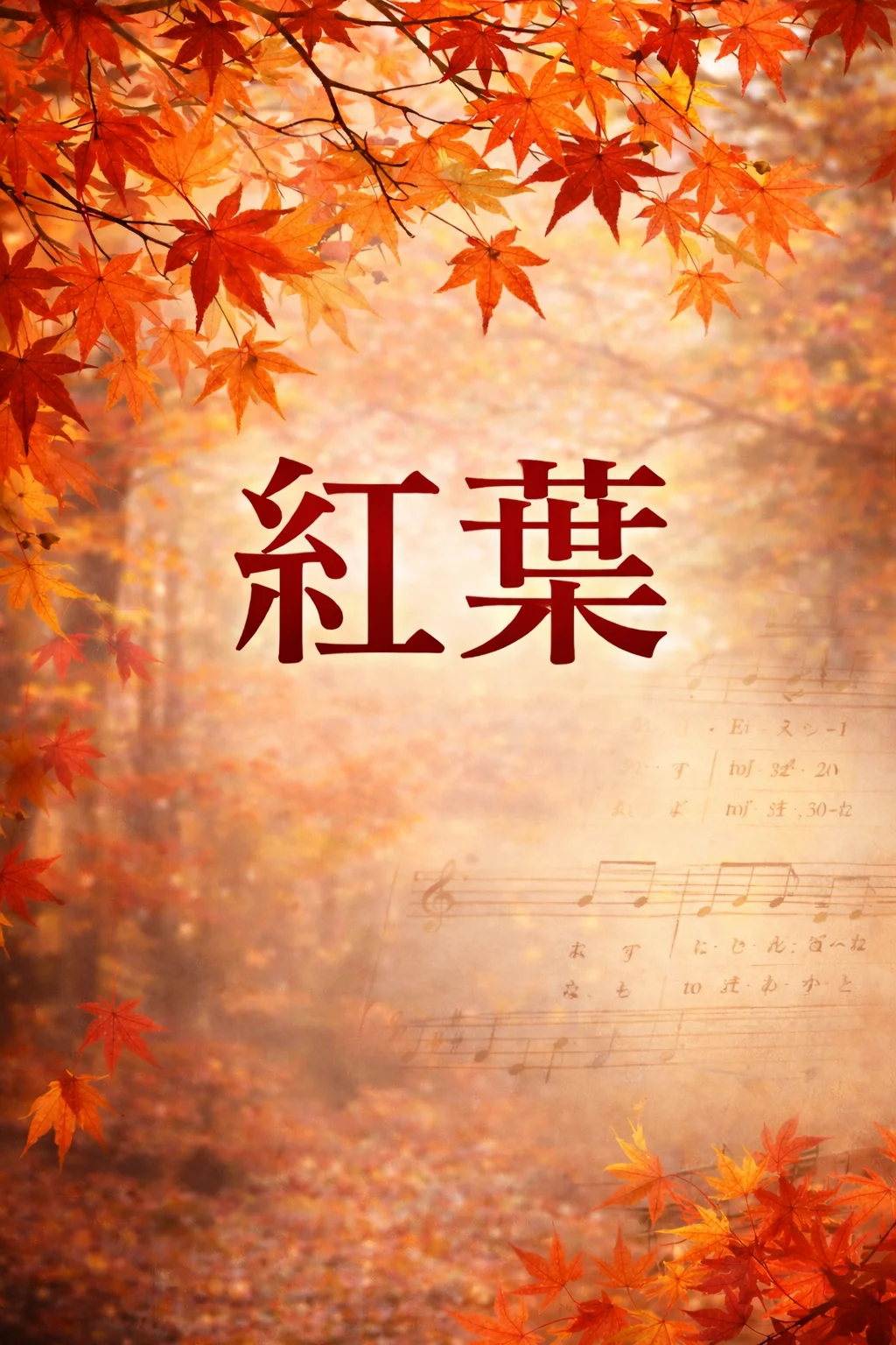 【文部省唱歌】紅葉（もみじ）ヴォーカル＆ピアノ楽譜 ヘ長調 by 中尾喜香