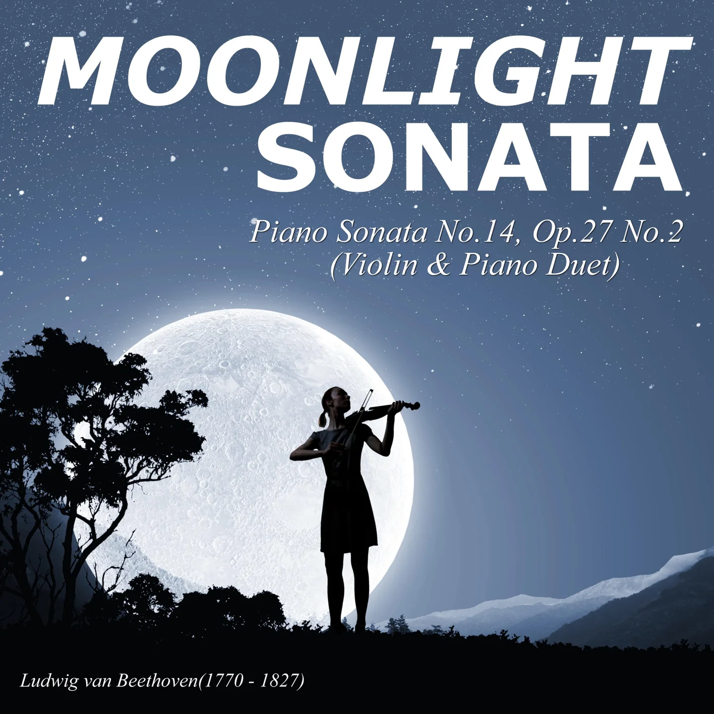Piano Sonata No.14, Op.27 No.2 - Moonlight Sonata - Ludwig van Beethoven (1. Adagio sostenuto (Violin & Piano Duet) Original) by poon