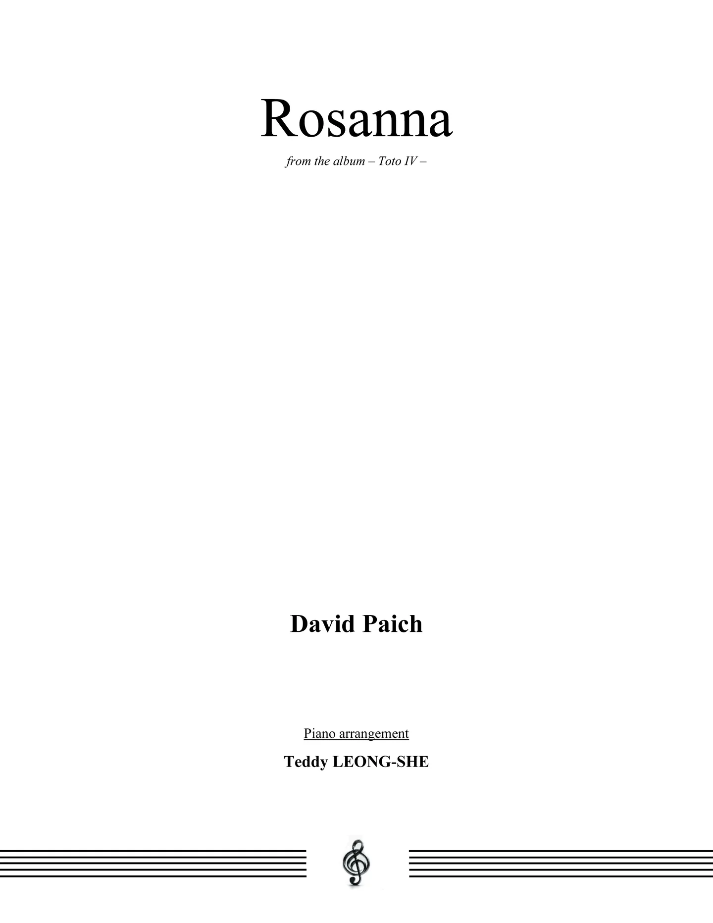 Rosanna - Toto by Teddy LEONG-SHE