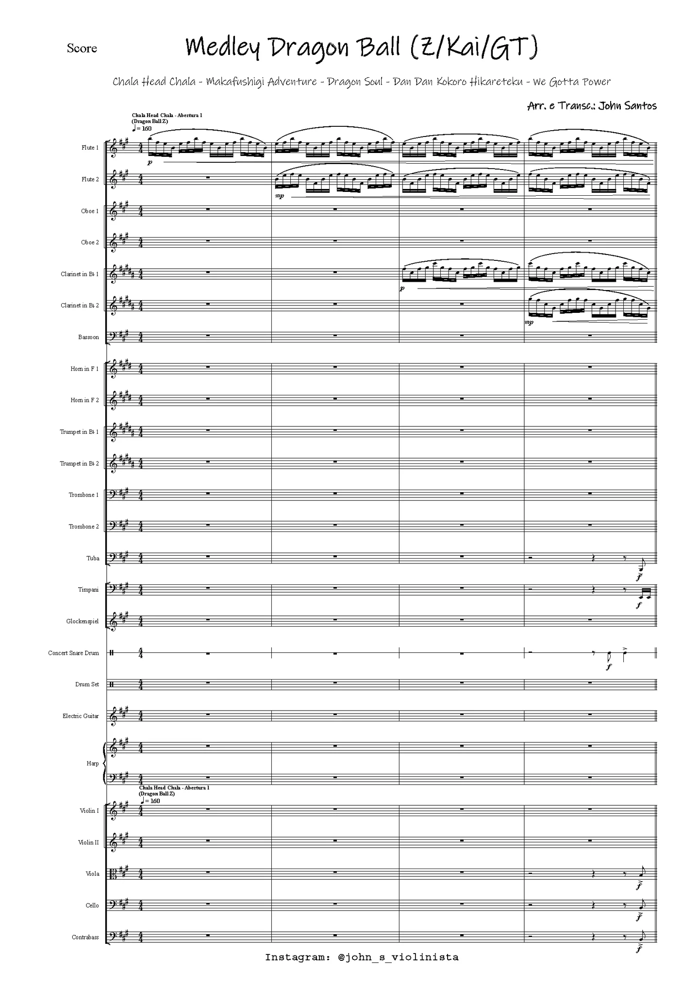 Dragon Ball Medley (Conductor + Set Parts) by John Santos