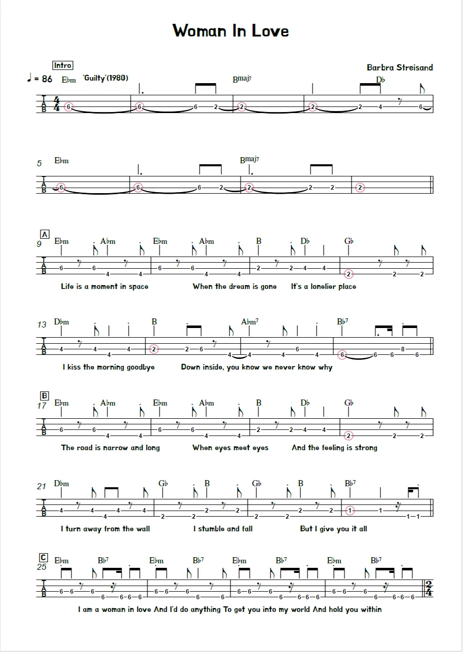 Woman In Love - Barbra Streisand by 김미(Kimme)