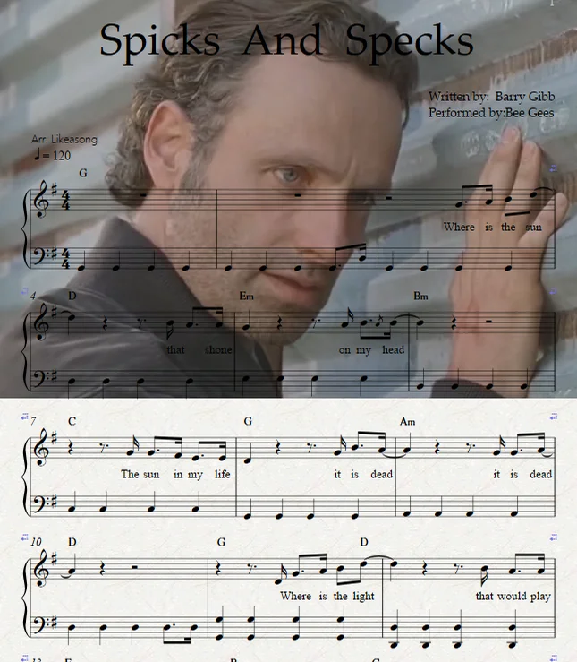 Spicks and Specks《The Walking Dead（行尸走肉）》ost - Bee Gees by Likeasong