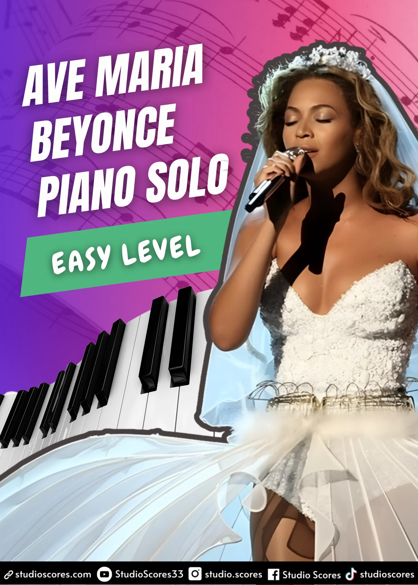 Ave Maria - Beyonce (pop song for piano solo) by Studio Scores