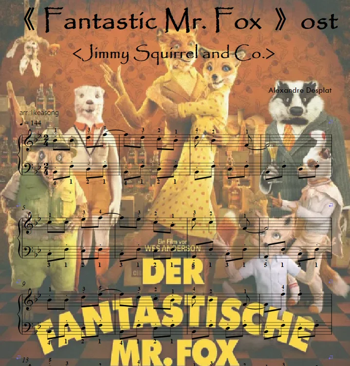 Jimmy Squirrel and Co.-Fantastic Mr. Fox ost了不起的狐狸爸爸ost - Alexandre Desplat (<Jimmy Squirrel and Co.>) by likeasong
