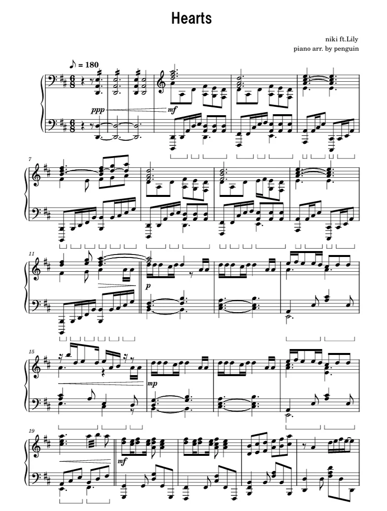 Hearts - niki by penguin's piano