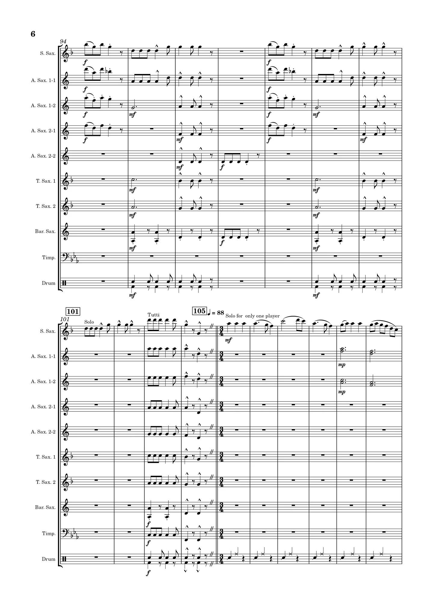 Korean folk Rhapsody for Sax Orchestra - Unknown by YK Chang - Page 2