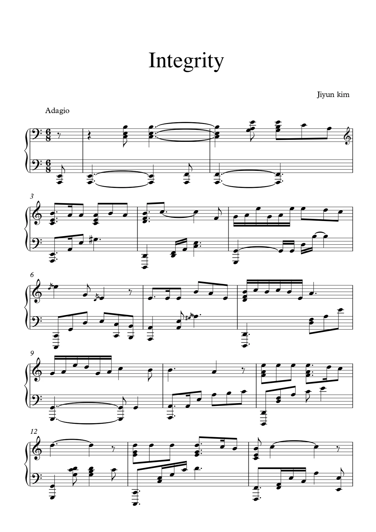 Integrity - Jiyun Kim (Classic/Newage) by Jiyun Kim