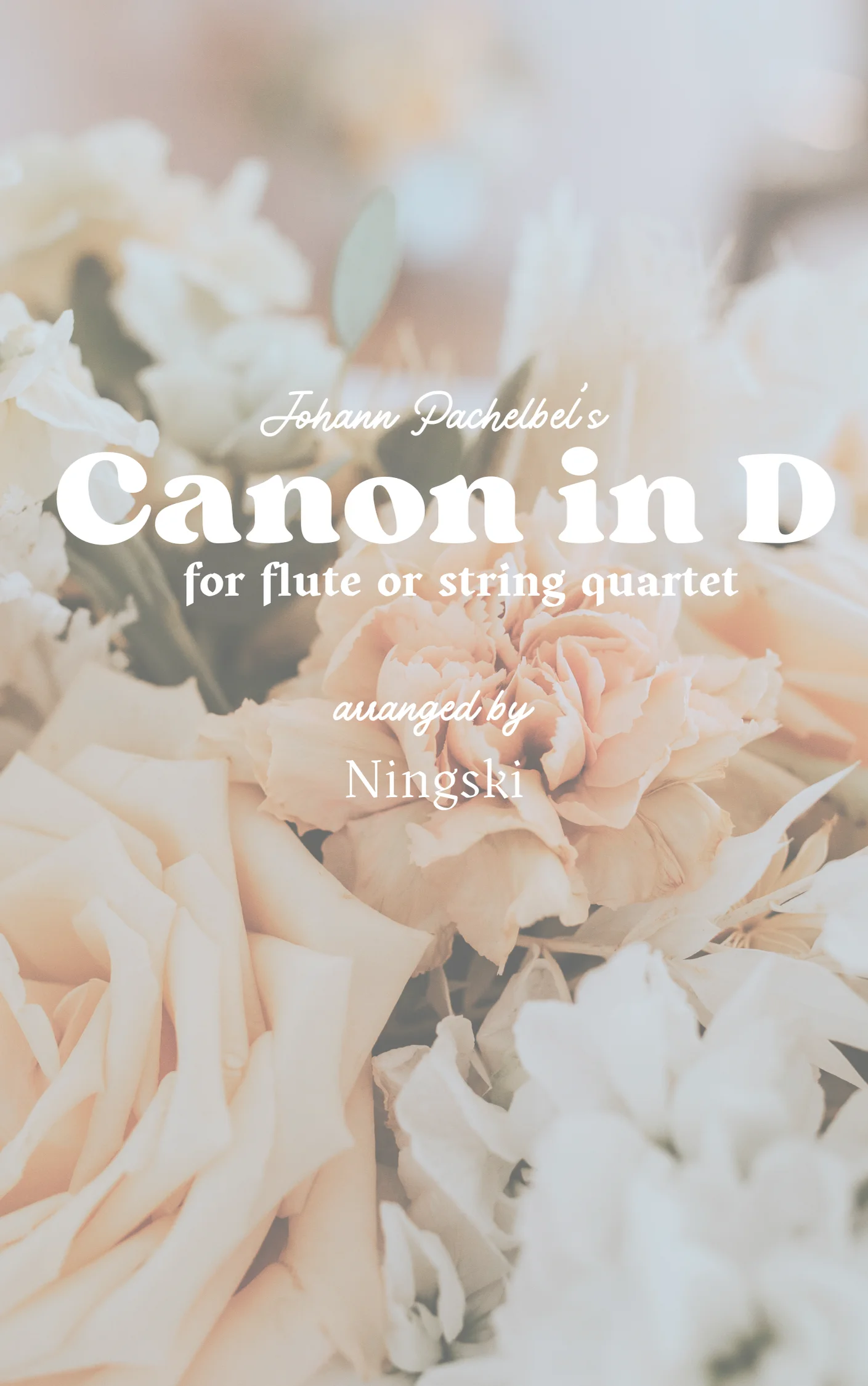 Canon in D - Johann Pachelbel (arranged for Flute or String Quartet) by Ningski