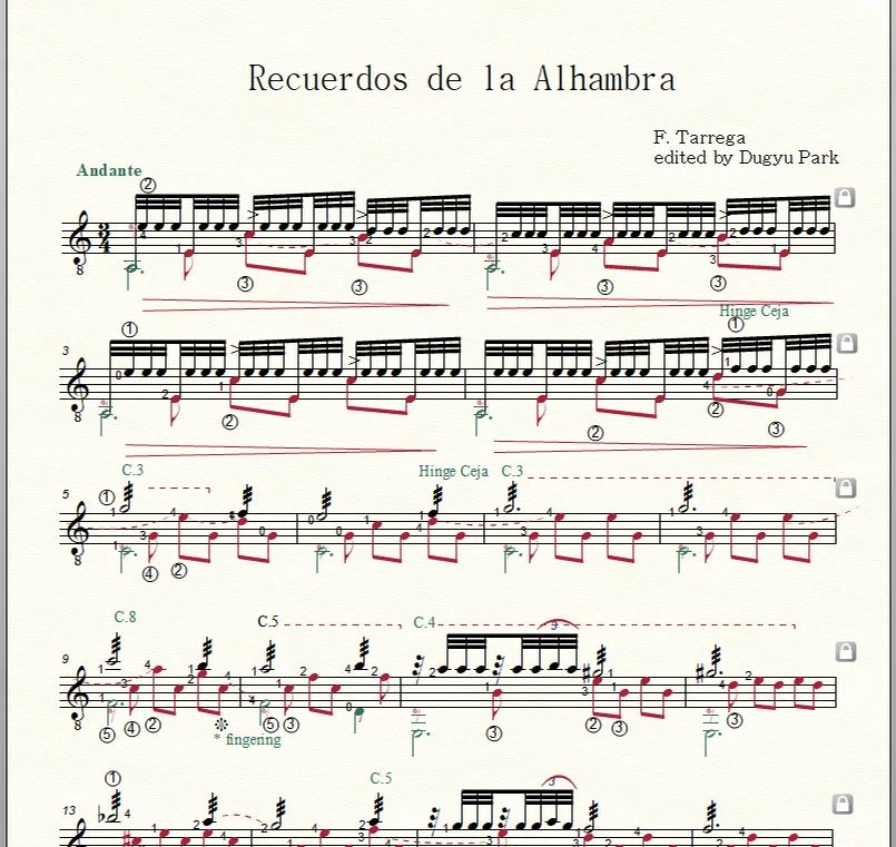 classical guitar / Recuerdos de la Alhambra - Francisco Tarrega by dugyu park