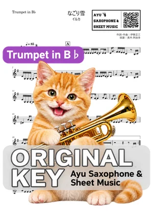 なごり雪 - イルカ (in B♭|トランペット等) by Ayu Saxophone &amp; Sheet Music