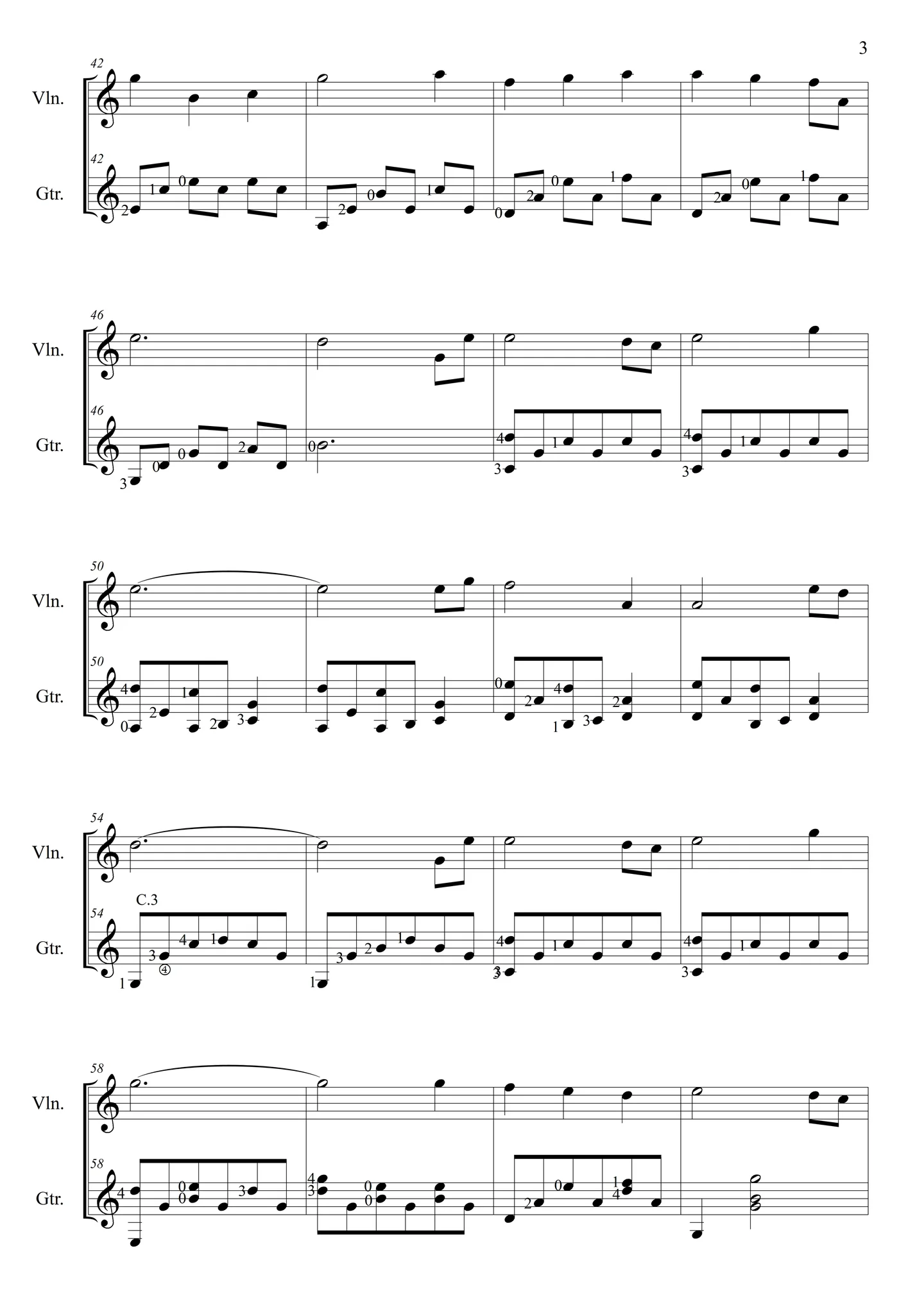 The Promise of the World - Kimura Yumi (Violin&Guitar Duet) by Yoon-Sick Jang - Page 3