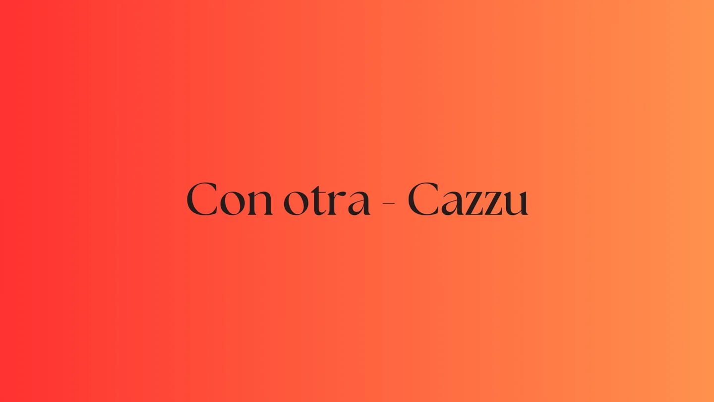 Con otra - Cazzu (Piano/Letra/Acordes) by Rebeca Benítez