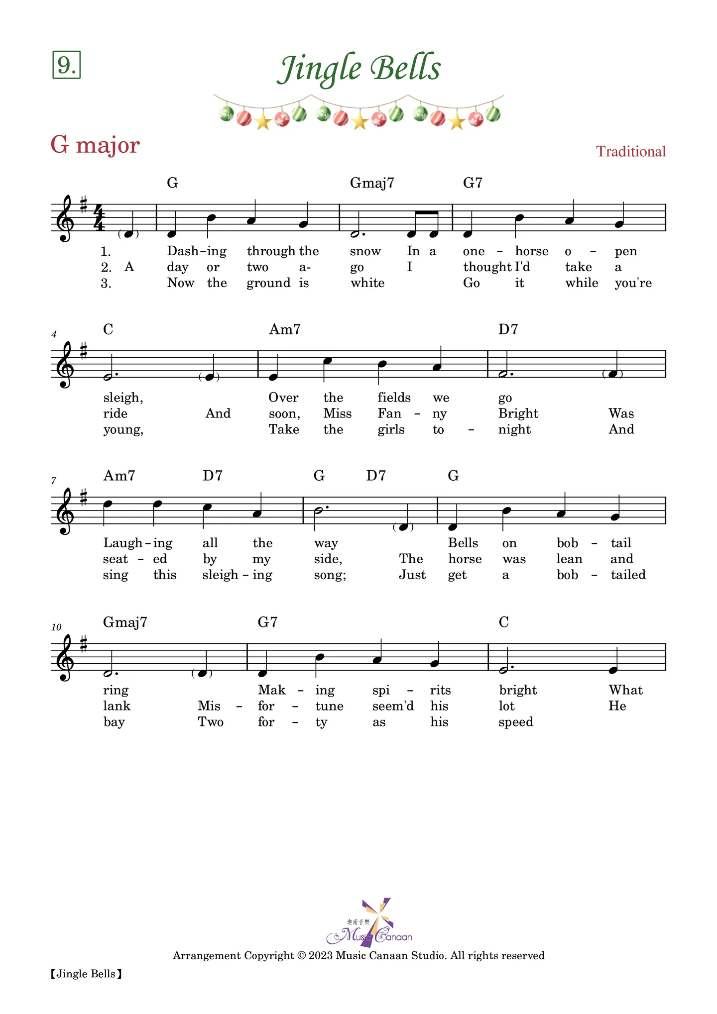 20 Christmas Lead Sheets by Music Canaan Studio - Page 4