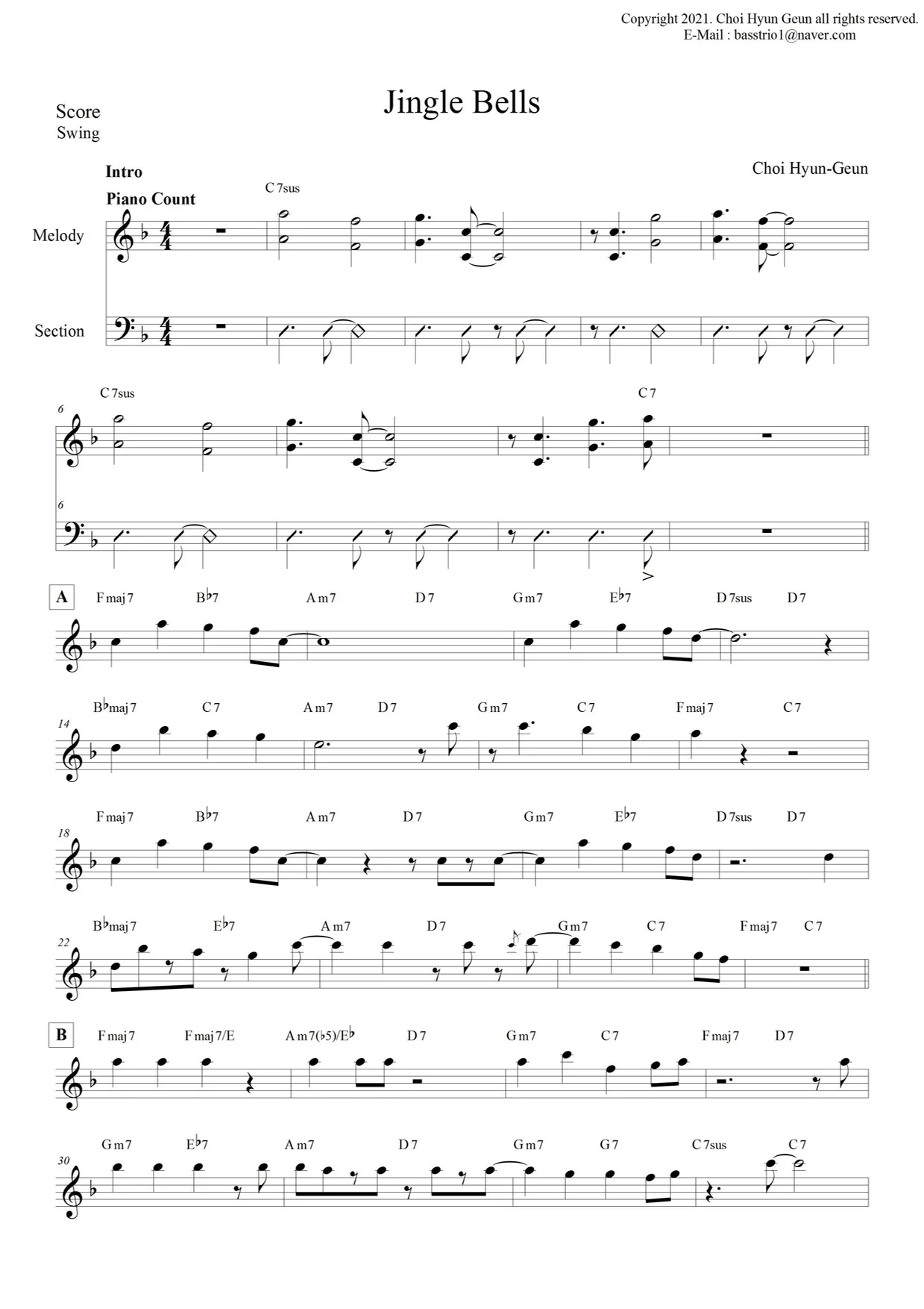 Jingle Bells - Choi Hyun-Geun (Jazz Ver.) by Choi Hyun-Geun