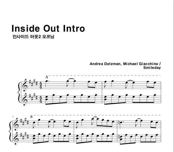 Inside out2 opening - Inside out2 (Two Scores. (Original+easy ver.)) by Smile day