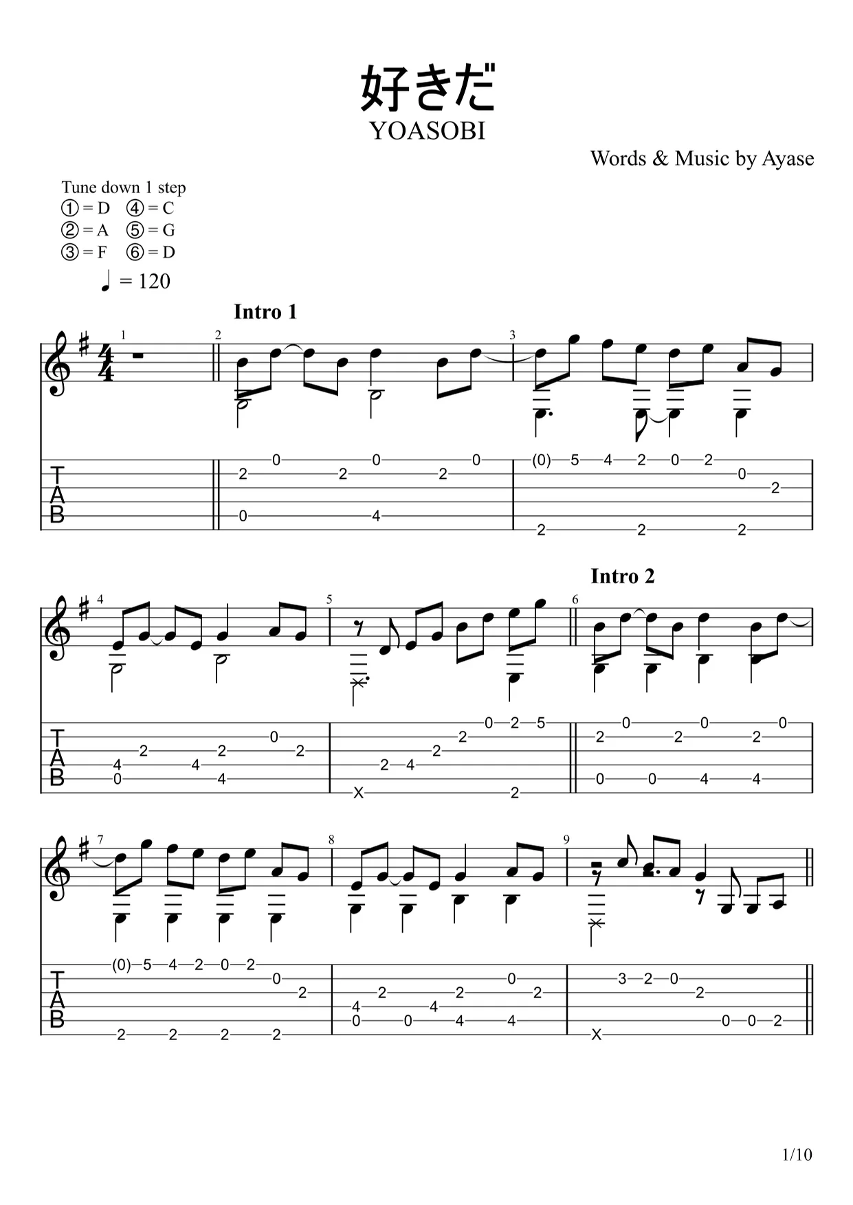 Sukida - YOASOBI (Fingerstyle) by u3danchou