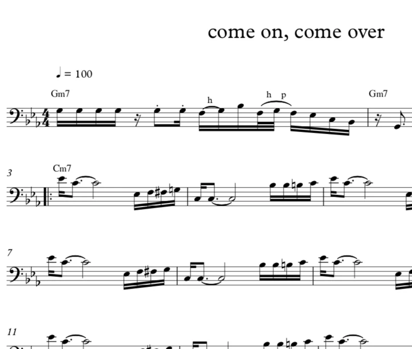 come on come over - jaco pastorius by bassc