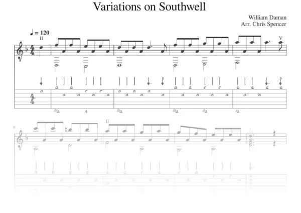 Variations on Southwell - William Daman by Chris Spencer
