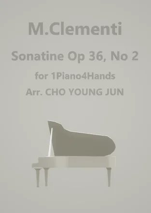 Sonatine Op 36, No 2 for 1Piano4Hands - M.Clementi (1Piano4Hands) by Choyoungjun