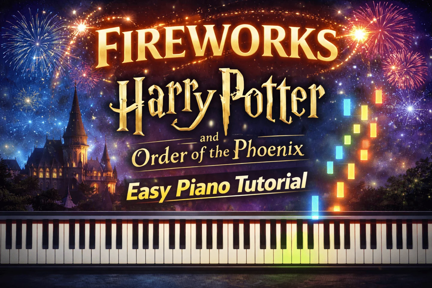Fireworks – Harry Potter and the Order of the Phoenix | Easy Piano Tutorial - Nicholas Hooper by Anime Piano Tutorials