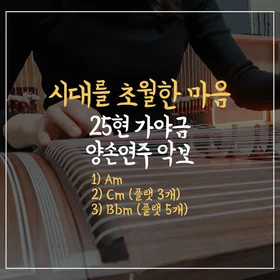 시대를 초월한 마음 [25현 가야금 양손 연주] Am, Cm, Bbm