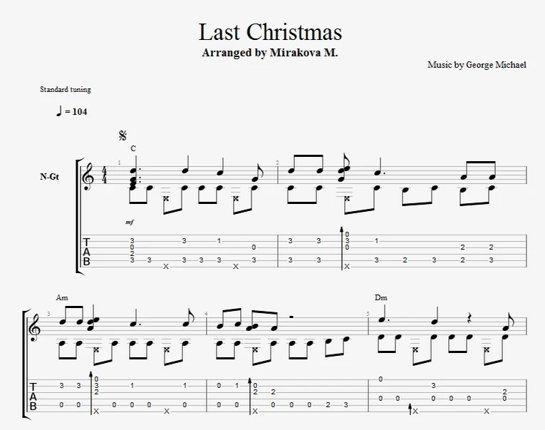 Last Christmas - Wham! by Marina Mirakova
