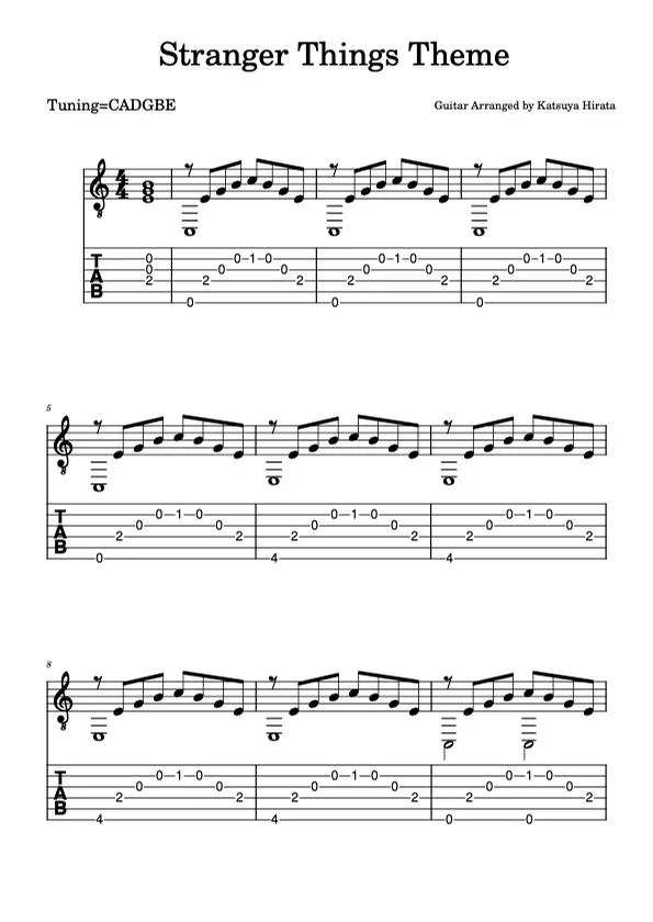 Stranger Things - Theme Song - Stranger Things (Fingerstyle Guitar) by Katsuya Hirata