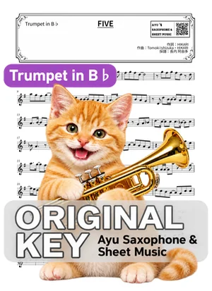 Five - ARASHI (trumpet / in B♭) by Ayu Saxophone & Sheet Music