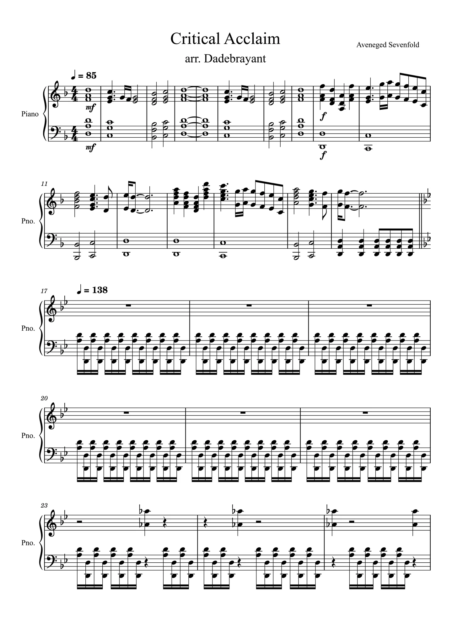 Critical Accalaim - Avenged Sevenfold by Dadebrayant