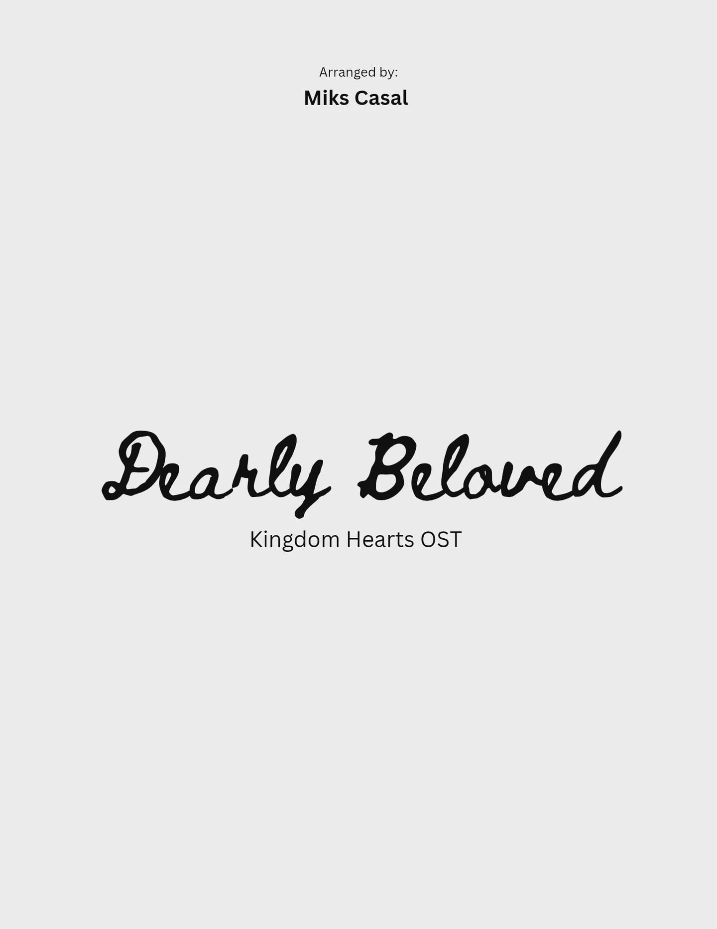 Dearly Beloved from Kingdom Hearts - Violin - Kingdom Hearts by Miks Casal