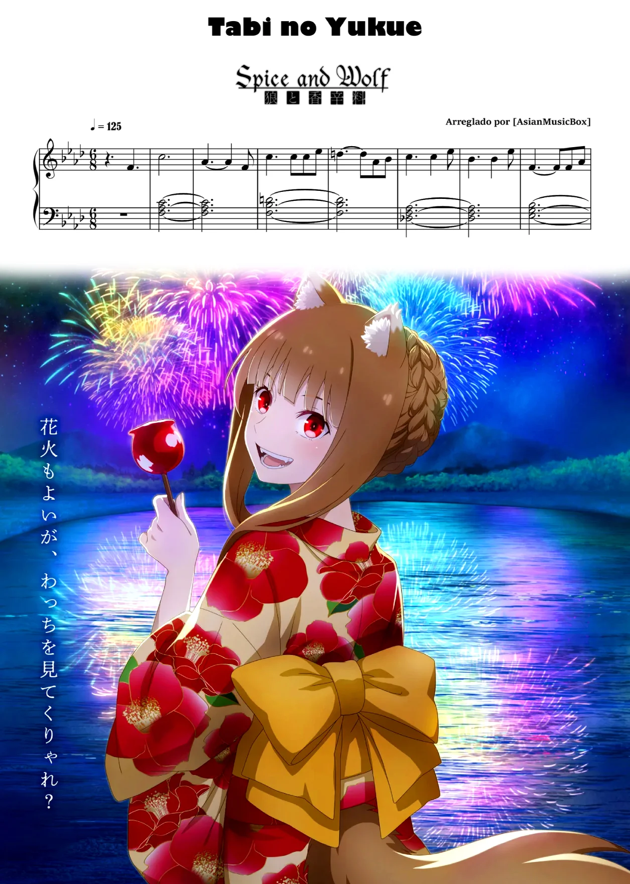 Tabi no Yukue (Sheet, MIDI, Drums & WAV) - Hana Hope by AsianMusicBox