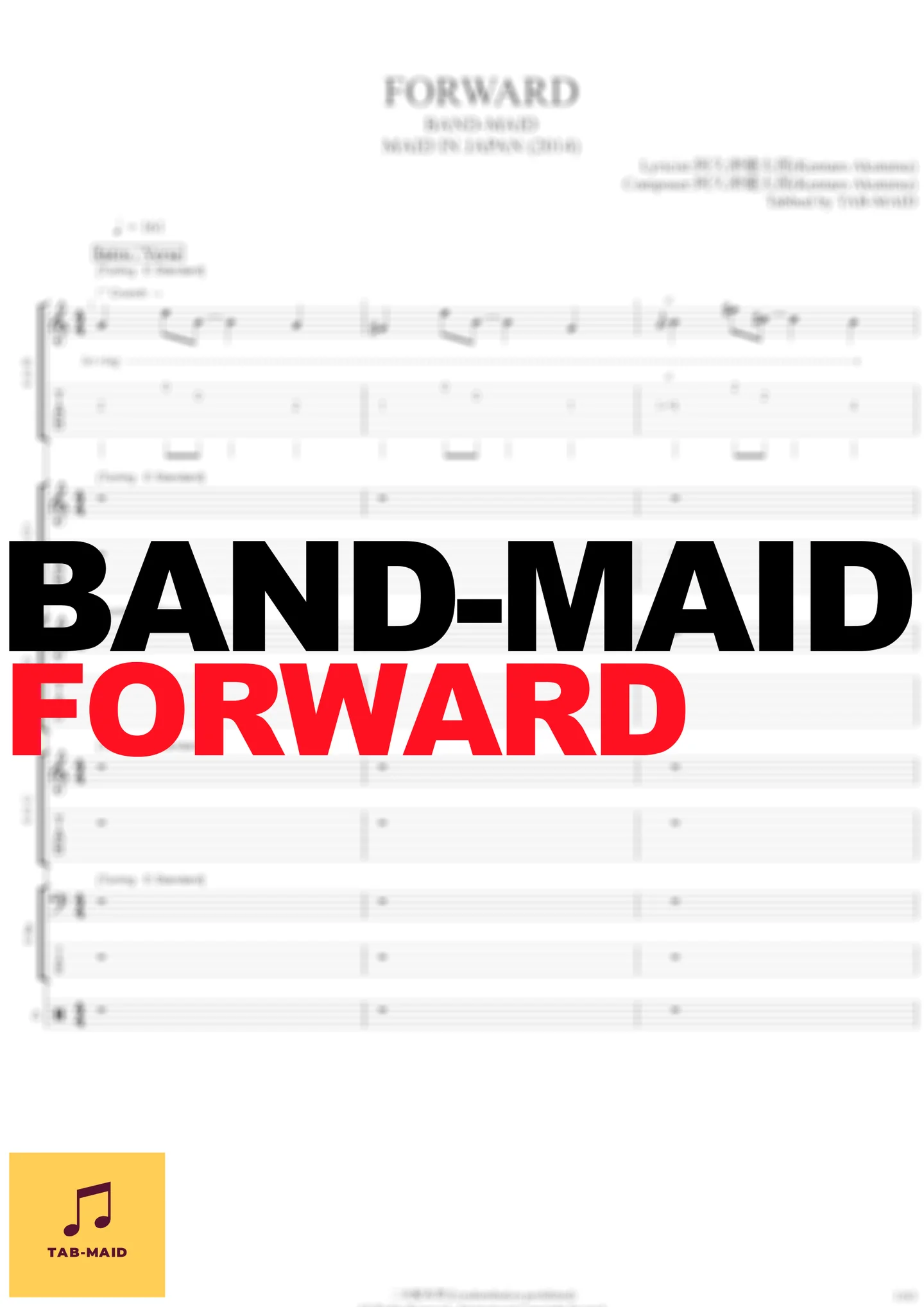FORWARD - BAND-MAID (TAB / FullScore) by TAB-MAID